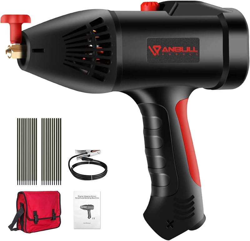 Anbull 140A Hordozható MMA Elektródás Hegesztőgép - 220V/3000W IGBT Inverteres Ívhegesztő, 1,5kg Ultrakönnyű, Digitális Kijelzővel, Túlmeleg