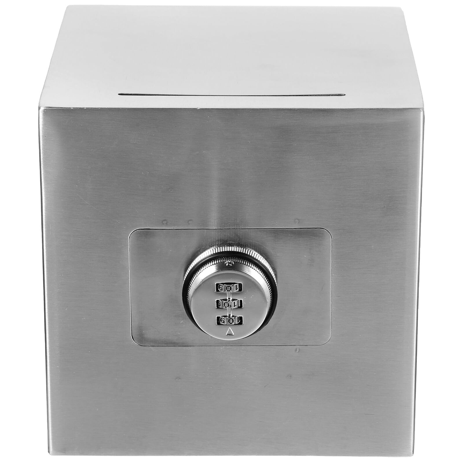 Tirelire en Acier Inoxydable avec Serrure Taille Moyenne 15X15X15 CM Grosse Capacité Sécurisée pour Garçon et Filles pour Bureau et Maison Coffre à Monnaie Robuste