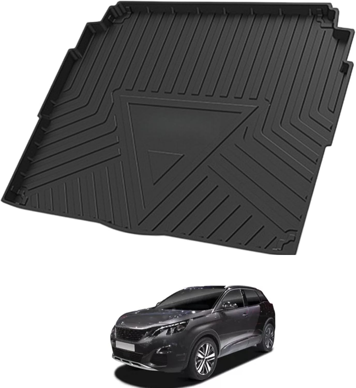 PLAKDFUU Bootmat for Peugeot 3008 2017-2021 easyclean protector