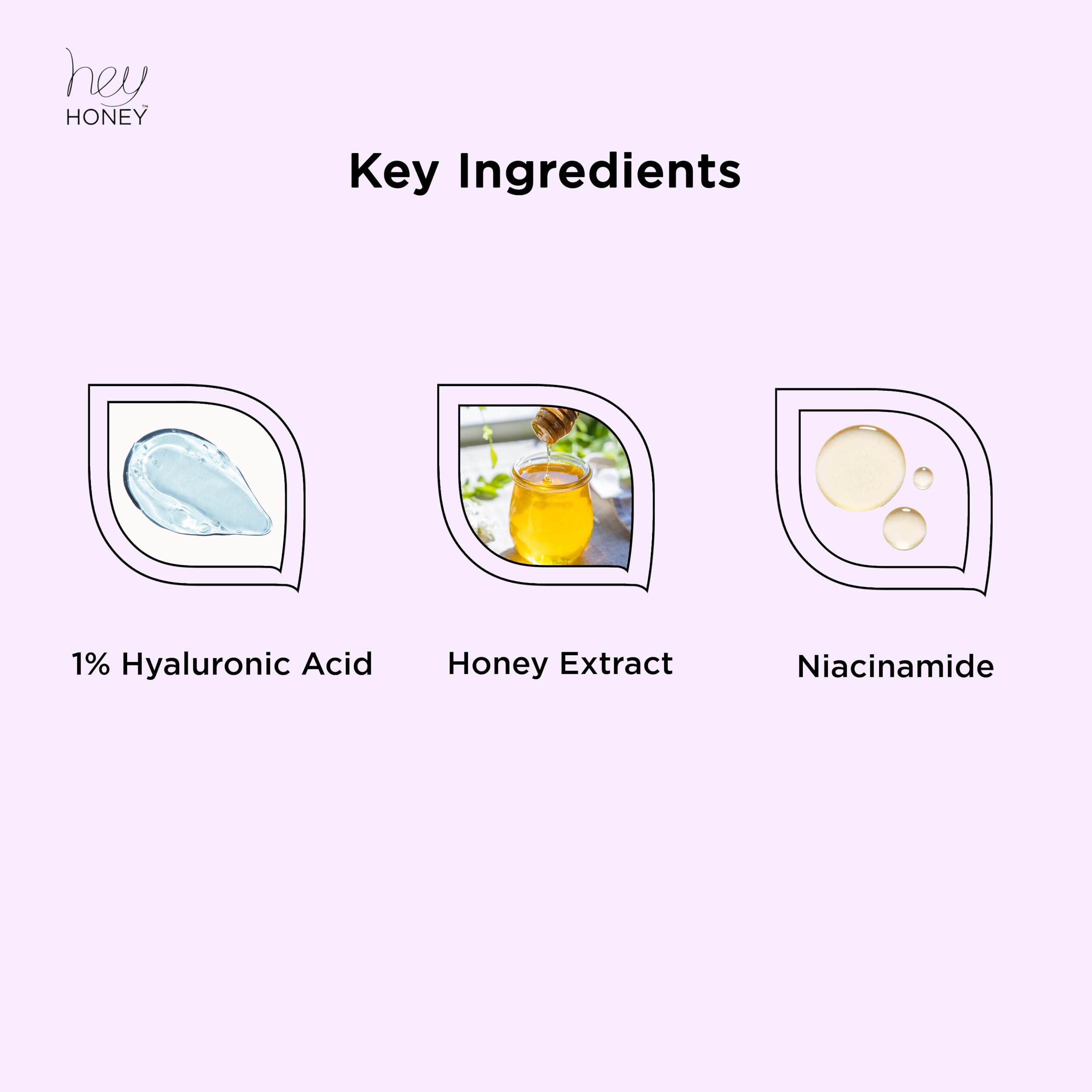 Hey Honey Multi Humectant Firming Serum: 1% Hyaluronic Acid Urea Lactic Acid & Honey Complex for Deep Hydration, Plumping & Skin Barrier Support | 20 mL / 0.68 fl oz