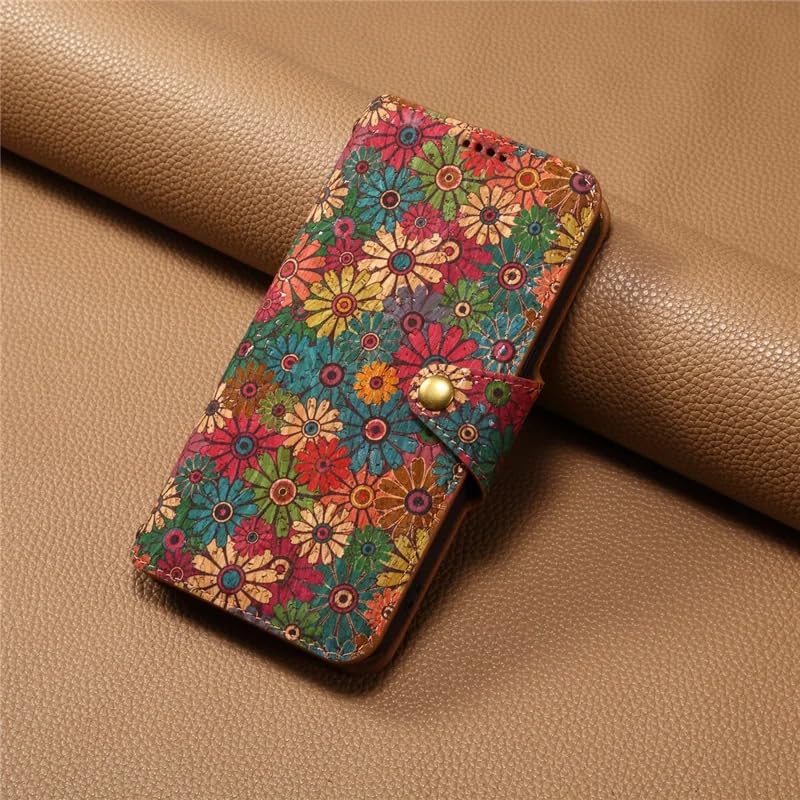 Image of ClickCase for Oneplus 11R 5G Natural Wood Cork Eco-Friendly Printed Vegan Leather Wallet Case Flip Cover with Card Holder & Kickstand,Magnetic Flip Cover for Oneplus 11R 5G (Wooden Spring)