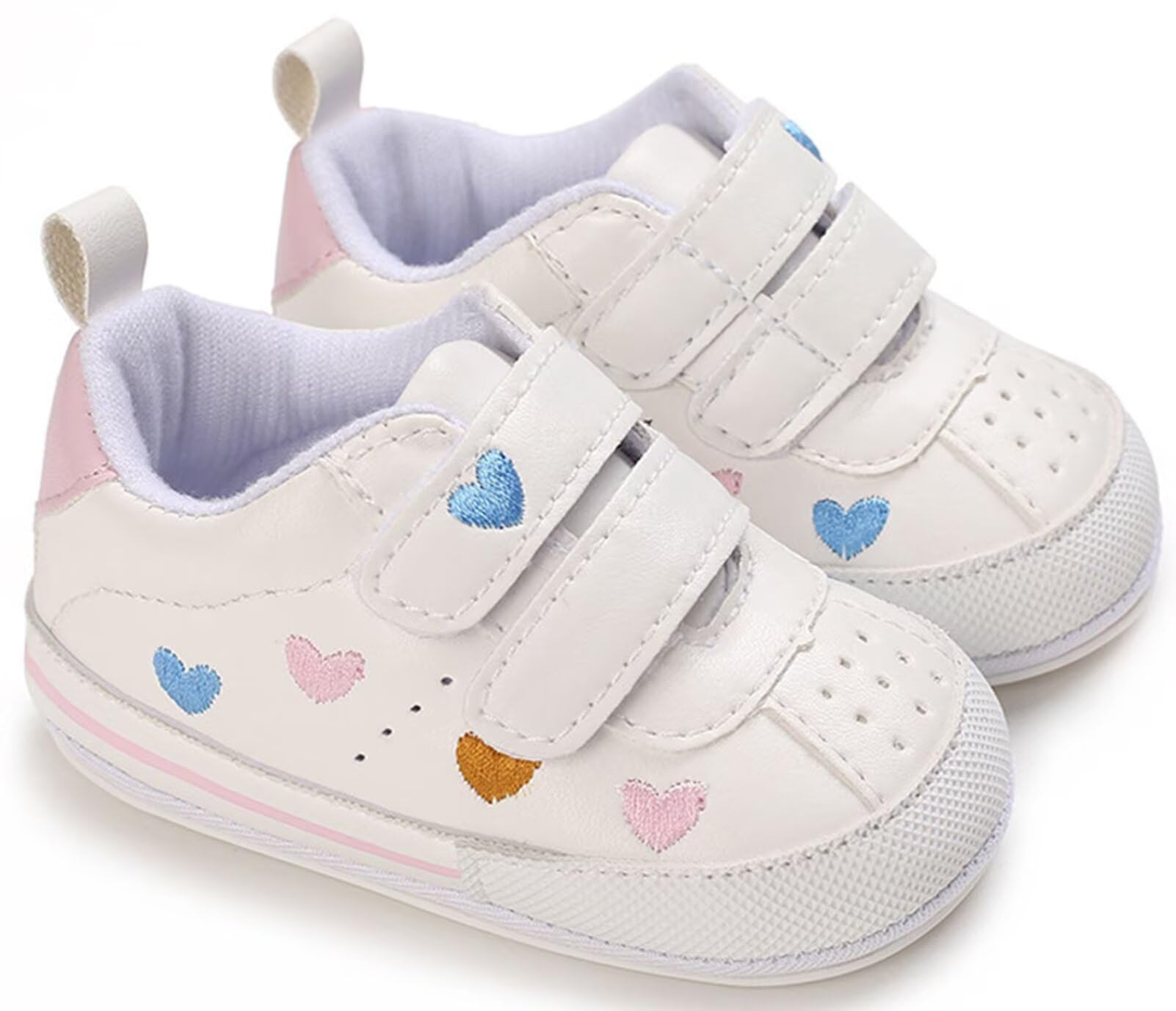 Scarpe Bambina Scarpine Neonato in Morbida Pelle Scarpine Bambino Primi Passi con Suola Antiscivolo Scarpe 0-18 Mesi