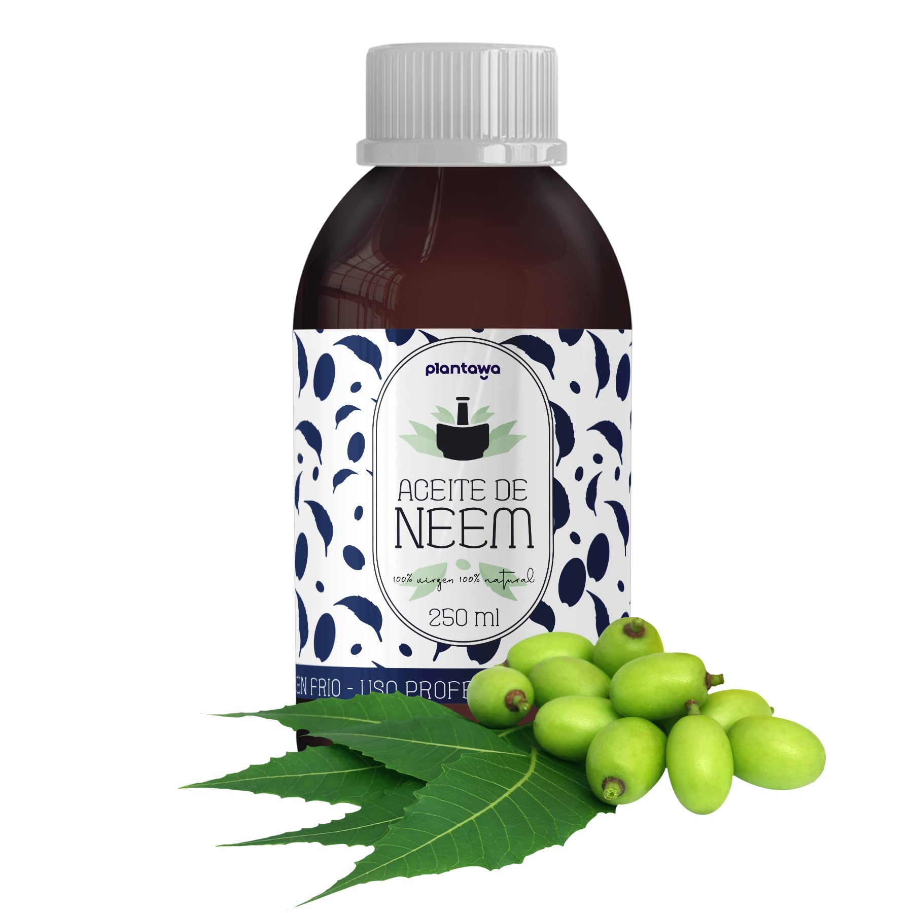 PLANTAWA Aceite de Neem Sostenible, 250 ml, ingredientes Vegetales y Naturales, 100% neem puro, Prensado en frío, para Plantas, Cultivos, Huerto, Aceite de Neem puro