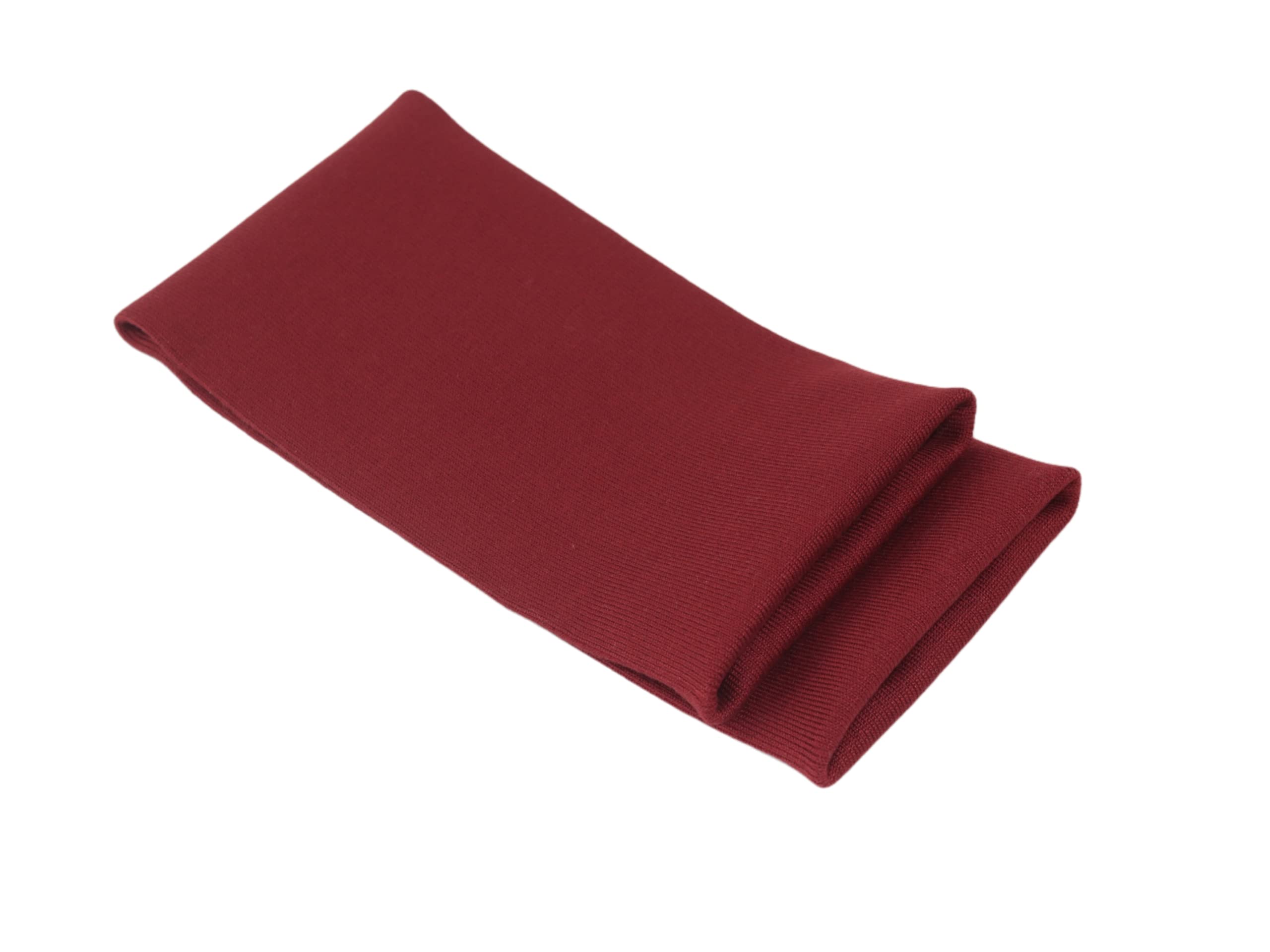 TinaKim Ribbing Knit Fabric, for Waistbands Collar Cuffs Sewing Material (Tubular Wine red, 16x4in)