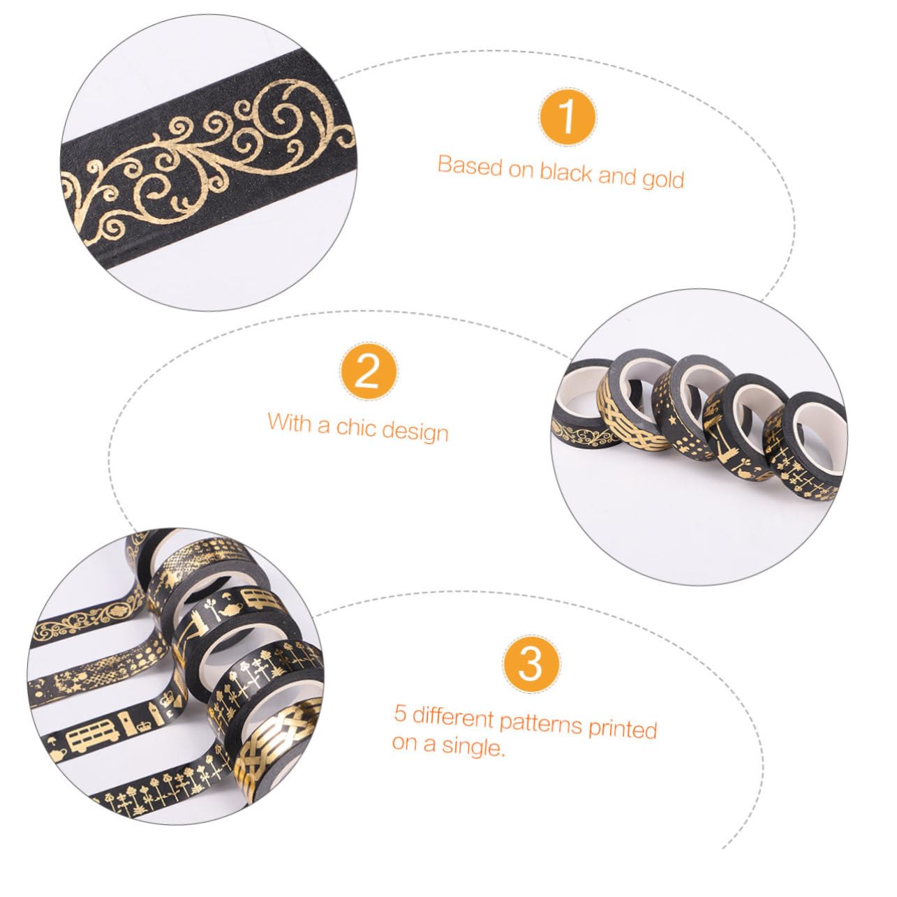 2 Sätze Washi Tape Dekoratives Klebeband Mit Bunten Designs Für Diy Scrapbooking Und Geschenkverpackungen Für Projekte Verschönerung Von Alben 5 Rollen * 2