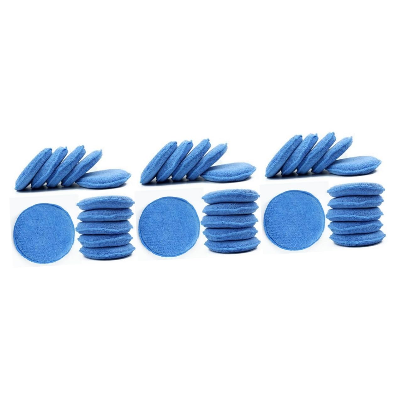30 Stk blaue Wachspolitur auto polierschwamm Wachs polieren Schwamm aus Mikrofaser Autos Autos Schönheitsschwämme Bausatz handhaben Wachsschwamm polieren Autowachsschwamm Blue