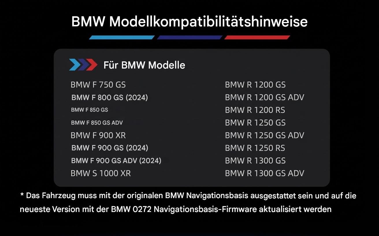 M3A 5.0 pulgadas Display Moto Inalámbrico CarPlay & Android Auto Plug & Play para Navegador Original, Pantalla Táctil HD IPS, IP67, BT 5.0, para R1250GS R1200GS F900GS F850GS S1000XR