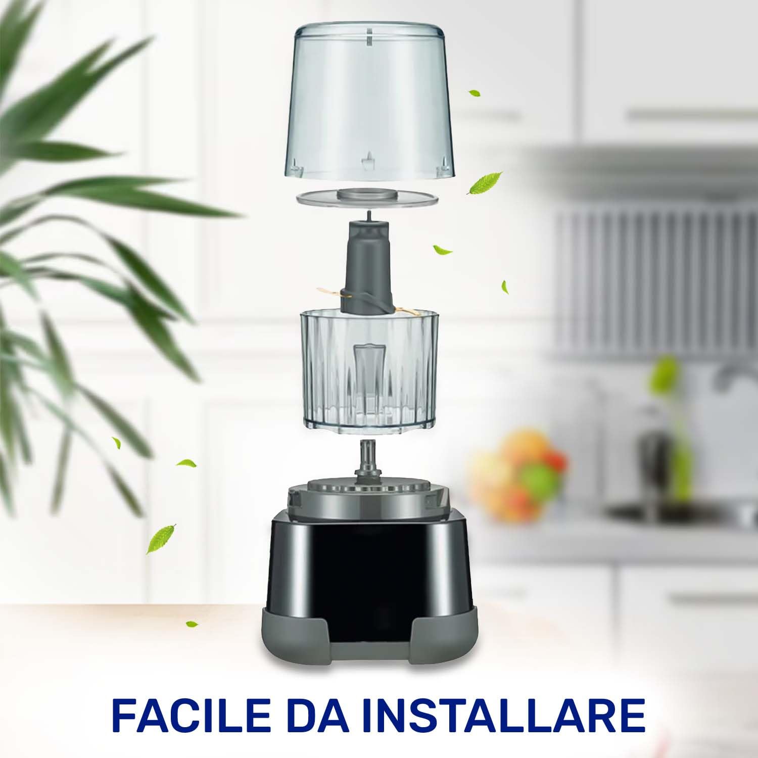 MONTERAL Ciotola del Tritatutto Elettrico con Codice Originale MS-4A11233 SS-1530000408 per Tefal per Moulinex La Moulinette XXL La Moulinette Ultimate