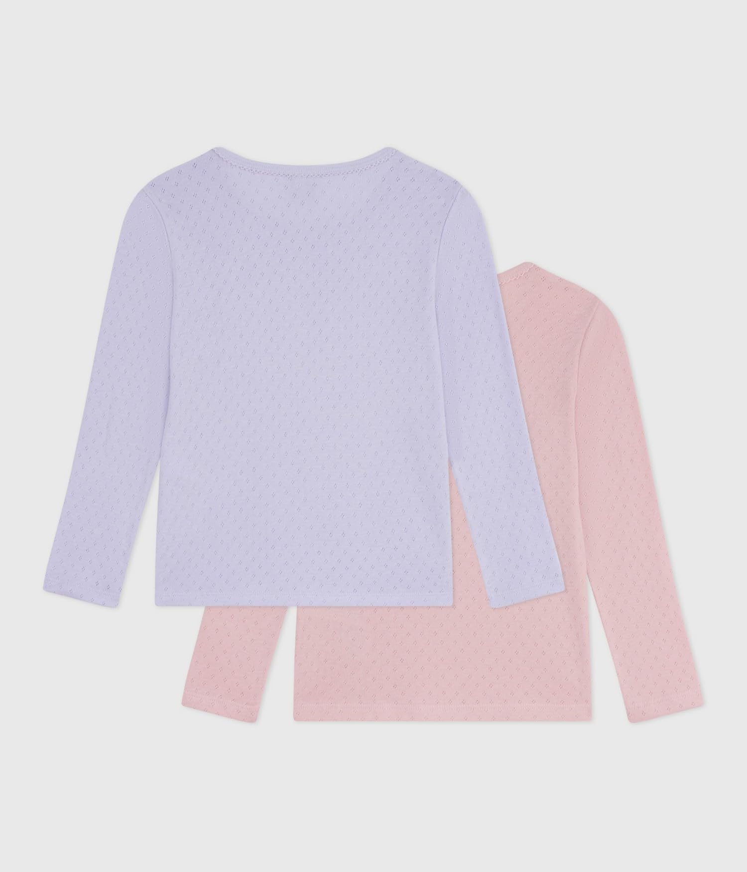 Petit Bateau Lot de Tee-Shirts Enfant en Coton Ajouré Manches Longues A0e7o00 sous Vêtements Jour Fille (Lot de 2)