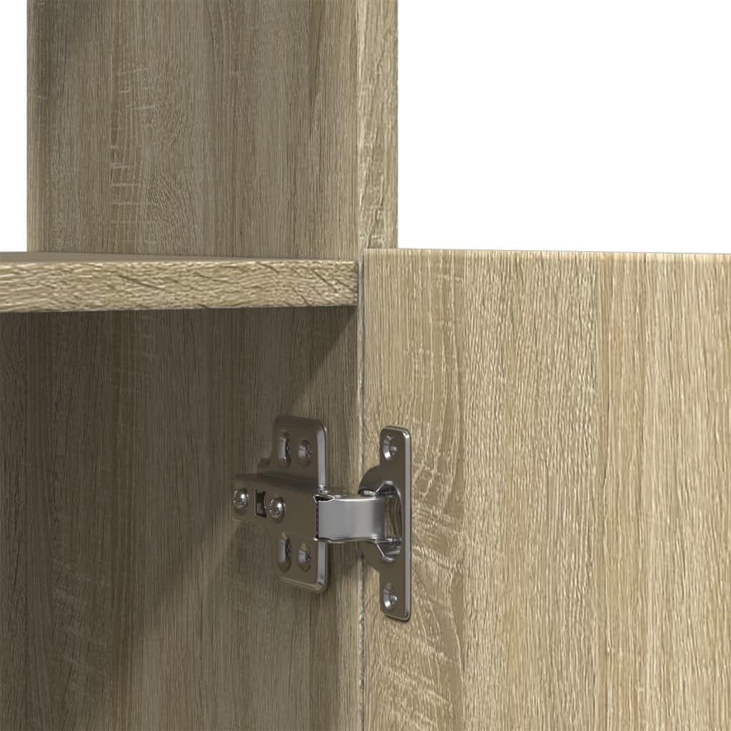 vidaXL Aparador Alto Madera de ingeniería Roble Sonoma 92x33x180 cm