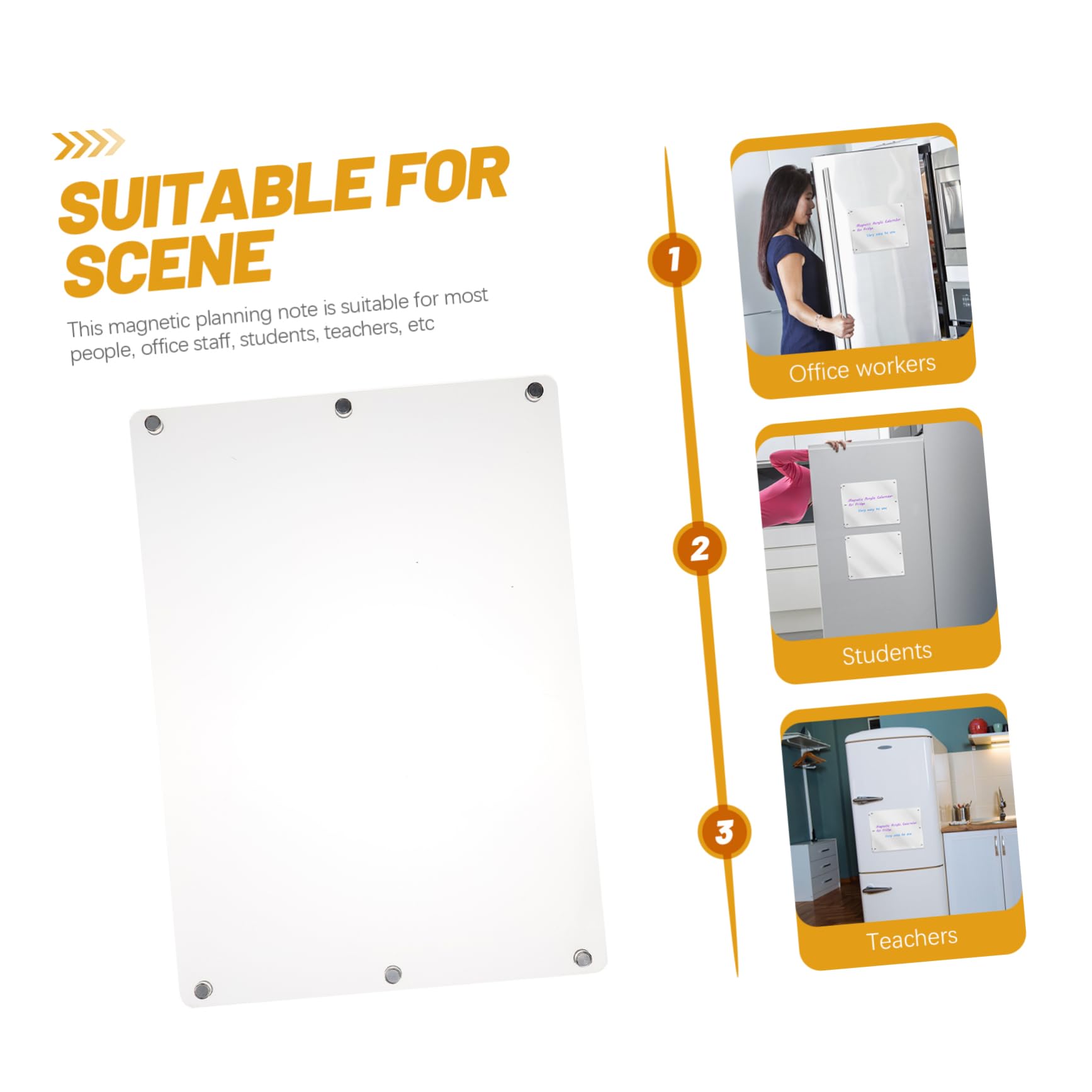 Magnetische Whiteboard Kühlschranktafel Monatsplaner aus Acryl