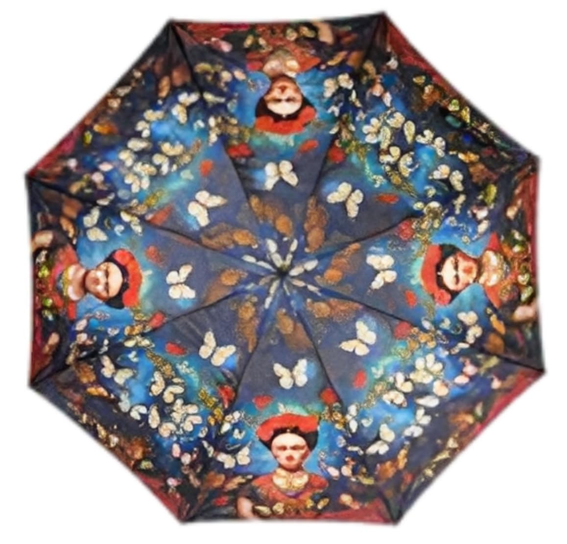 Miro Travel Wear Parasol Frida dla kobiet Kolor, sztuka i styl w deszczu! Długi parasol wiatroszczelny | Motyle kwiatowe | Oryginalny prezent
