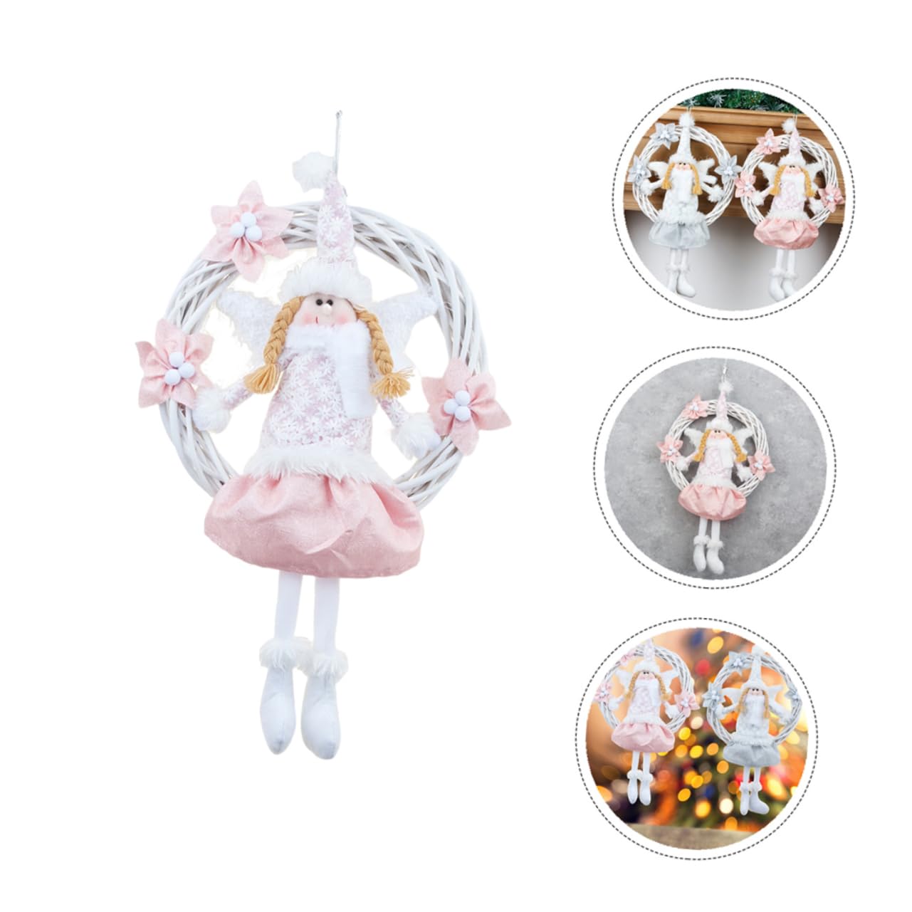 Navideña de Ángel con Forma de Ideal para Decorar Puertas Y Fiestas.
