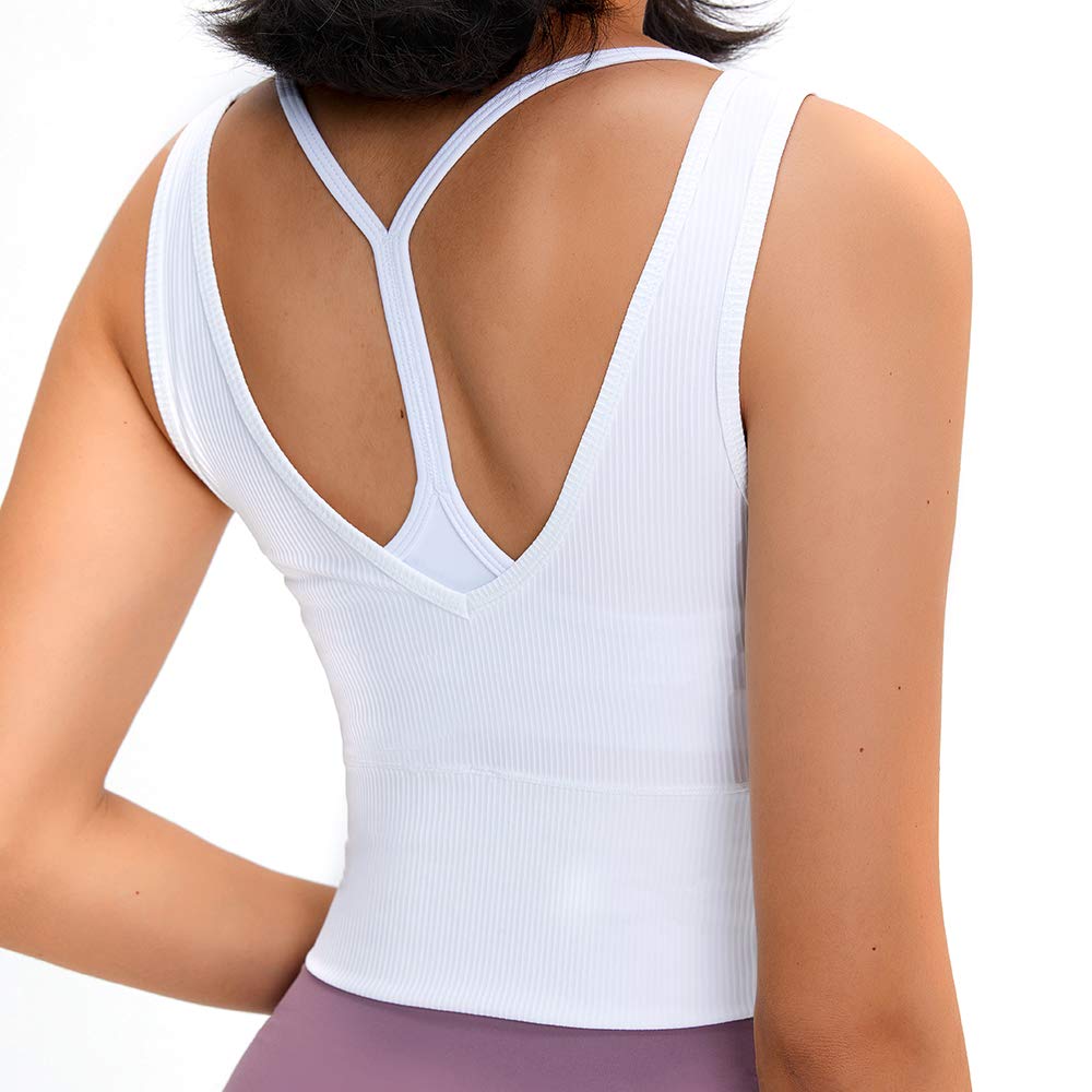 Women's Sports Gym Crop Tank Tops Basic Solid Active Sleeveless Shirts for Yoga Running Fitness Workout 4-10