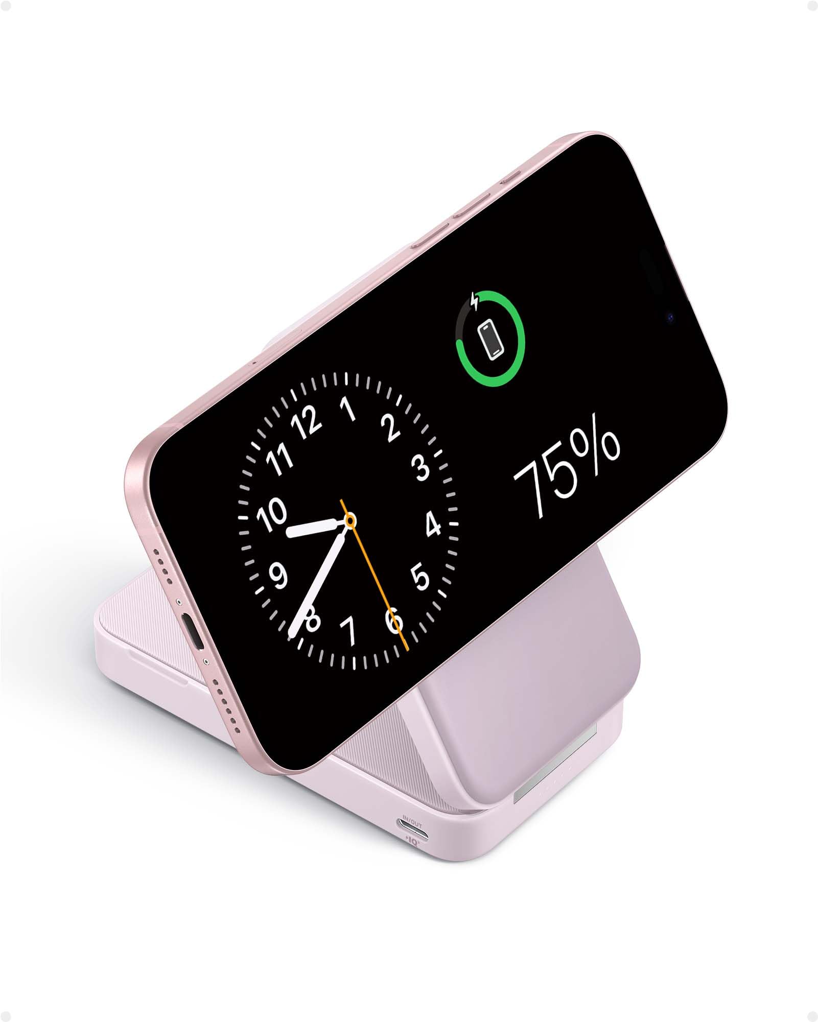 Anker MagGo Power Bank, Qi2 Certified 15W Ultra-Fast MagSafe-Compatible Portable Charger, 6,600mAh Battery Pack with Adjustable and Foldable Stand, For iPhone 15/14/13 Series Only(USB-C Cable Include)