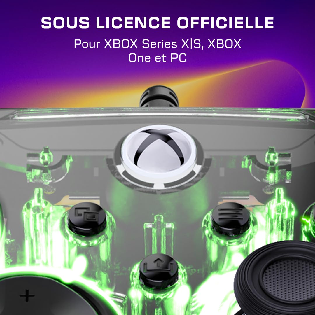 Turtle Beach Afterglow transparente manette de jeu RVB filaire pour Xbox