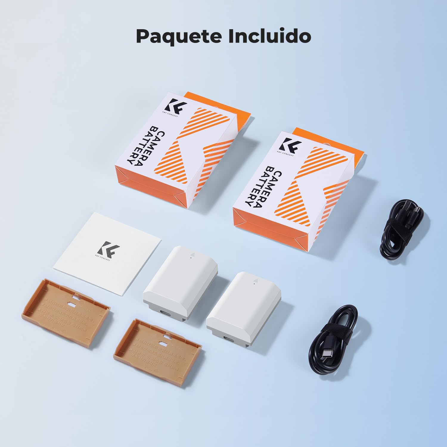 K&F CONCEPT NP-FZ100 2X2600mAh Batería Compatible con Sony A7iii, A7iv, fx3, fx30, A6700, A7R, A9, A6600, A7Riii, A7Riv, A7R3, A7C, ZV-E1, ZV-E10ii y más, Conector de Carga Rápida Directa Type C