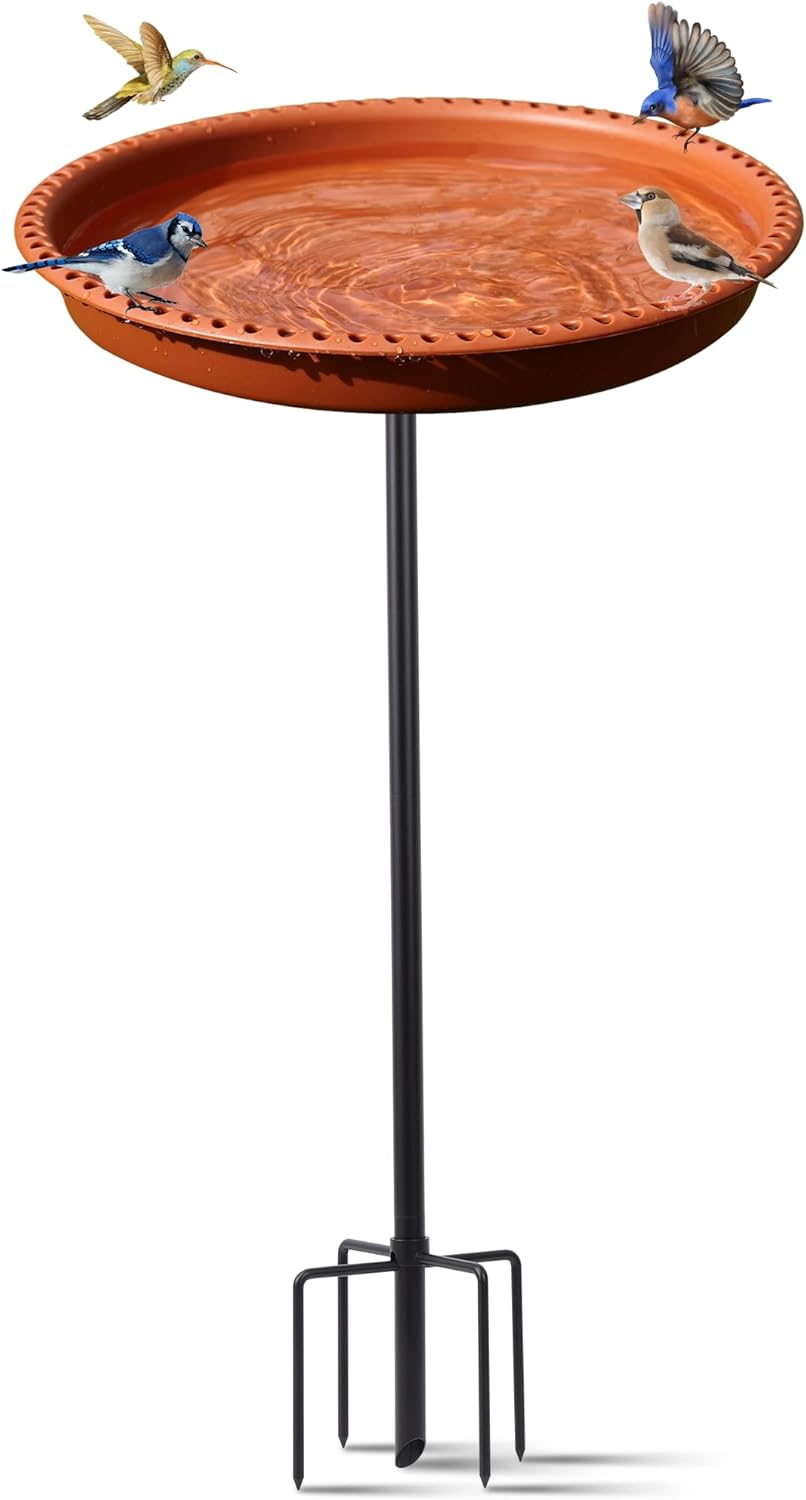 Ribgwo Upgraded Bird Bath for Hummingbirds,Detachable Stable Stylish Design with 5