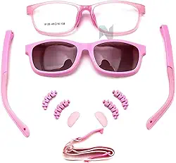 Armação De Óculos Infantil Solar Clip On 2 Em 1