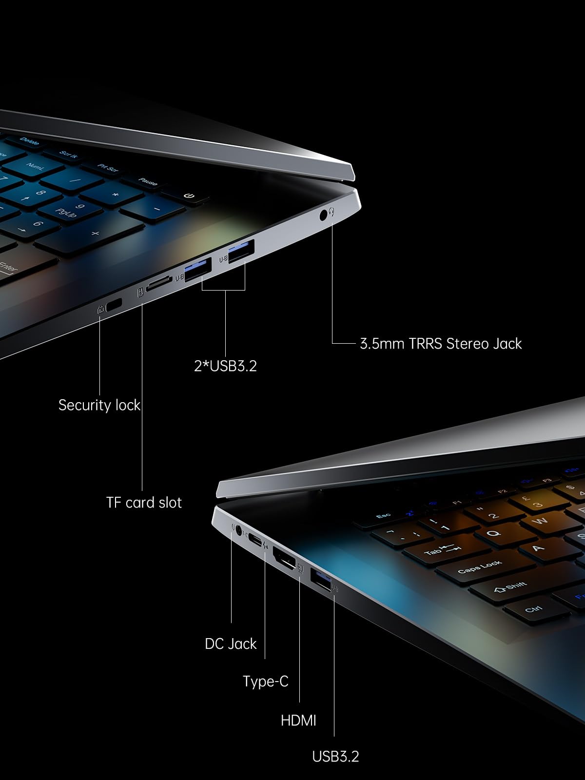 ACEMAGIC AX18 18,5-Zoll-FHD-Laptop, N150-Prozessor mit bis zu 3,6 GHz, 16 GB RAM, 512 GB SSD, Full-HD-Display, unterstützt WLAN 5, Bluetooth 5.0, 3 × USB 3.2, langlebiger 8000-mAh-Akku