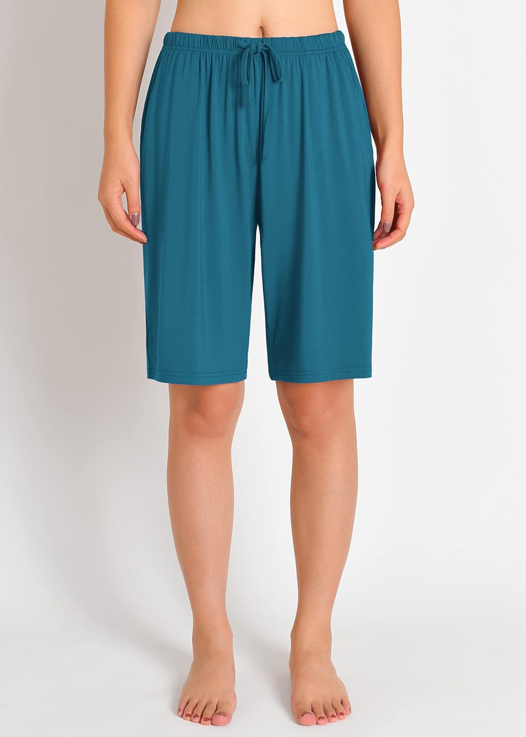 Latuza Women's Viscose Pajama Shorts Knee Length Sleep Shorts - Image 2