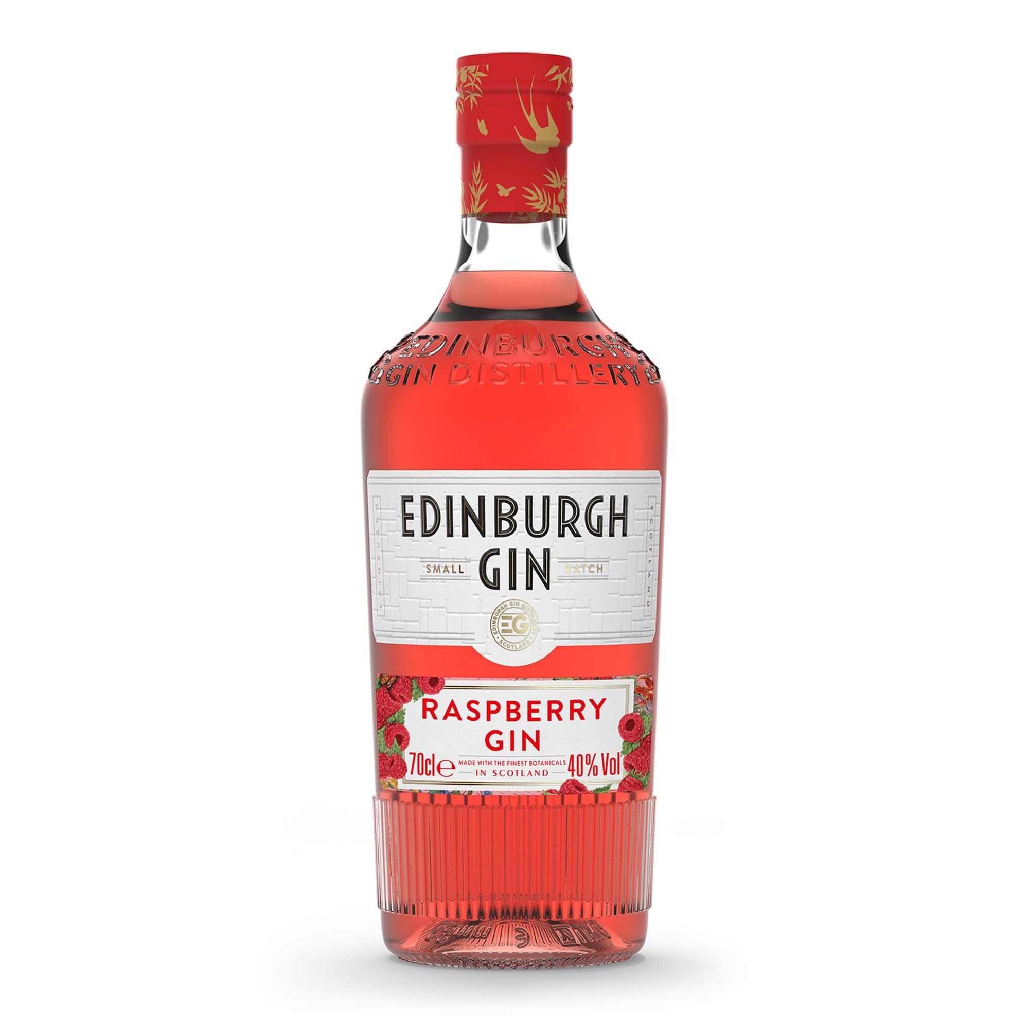 Edinburgh Gin Raspberry Flavoured Gin 70cl | 40% ABV | Locally Sourced Perthshire Raspberries | 100% Naturally Flavoured | Perfect for Cocktails | Ideal for Gifts