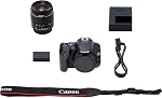 Canon EOS 250D Reflex numérique avec objectif 18-55mm (Noir) (3453C002), Sac EOS, Carte Sandisk Ultra 64 Go, Ensemble de nettoyage et plus (Rénové)
