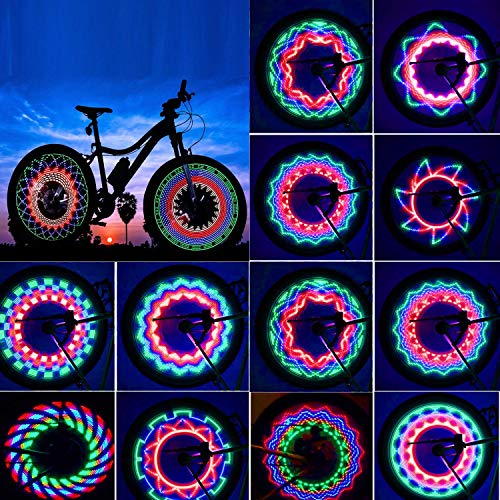 TGJOR Bike Wheel Lights, LED Waterproof Bicycle Spoke Tire Light with 32-LED