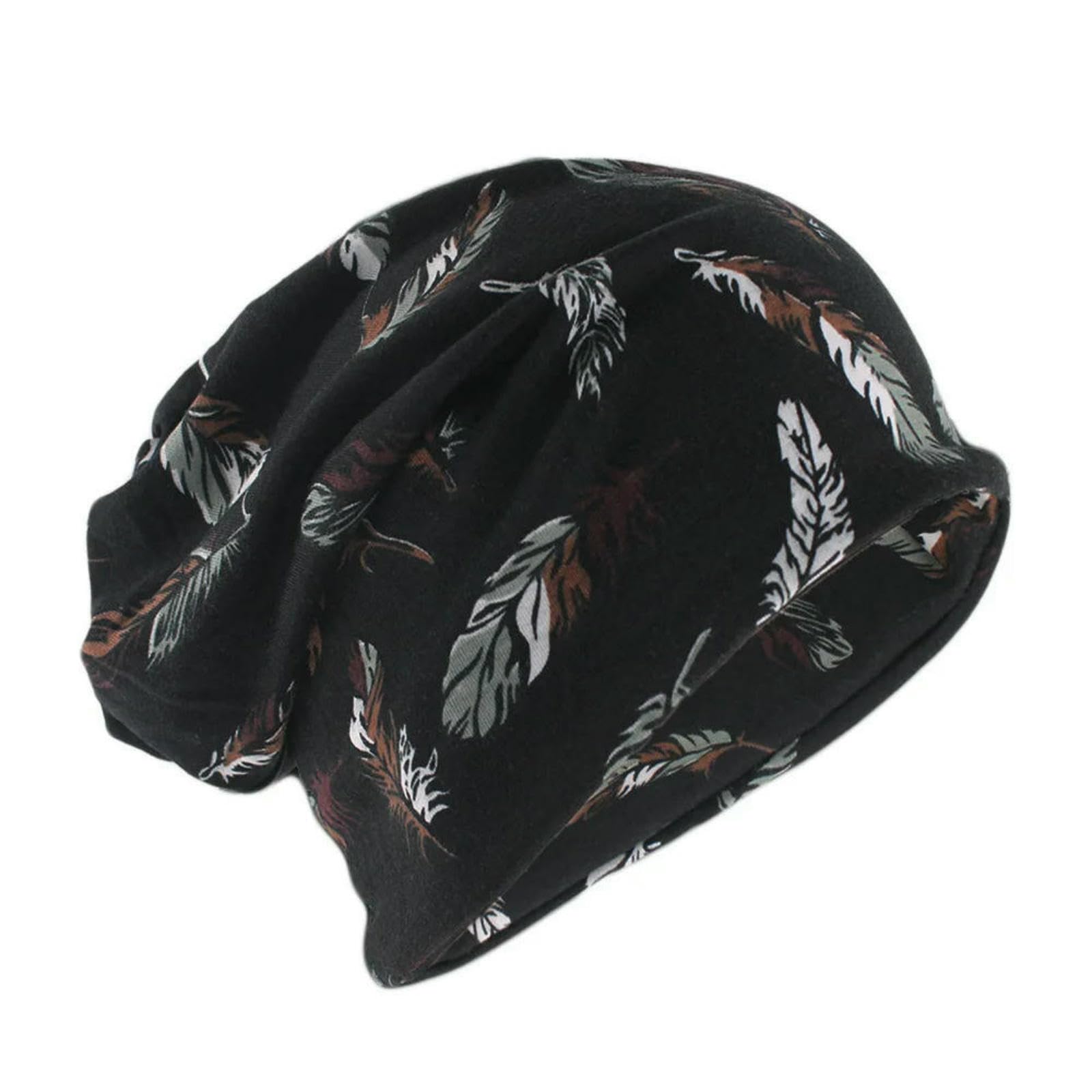 Bonnet en coton souple et chaud - Chapeau 2-en-1 avec motif floral imprimé mignon