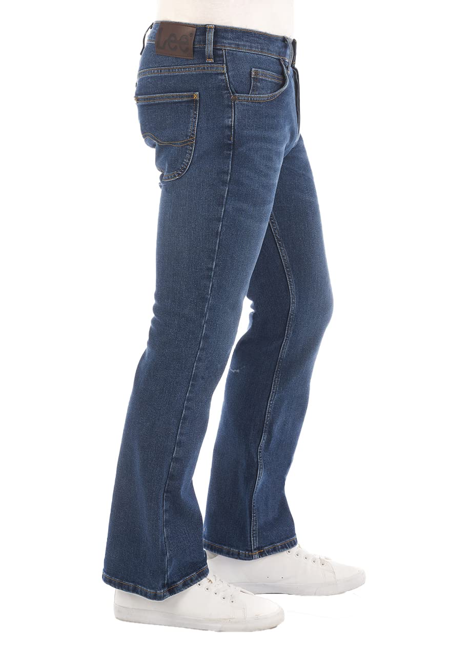 Lee - Jeans da uomo con taglio bootcut, modello Denver, colore blu, in cotone elasticizzato, taglie w30, w31 w32, w33, w34, w36, w38, w40, w42, w44