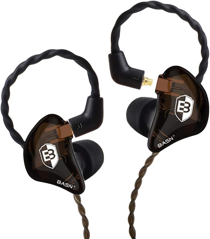 BASN Bsinger 2nd Generation in Ear Monitor Headphones for Musicians, Black | Sound Isolating Earphones with Dual Dynamic Drivers Detachable MMCX Cable