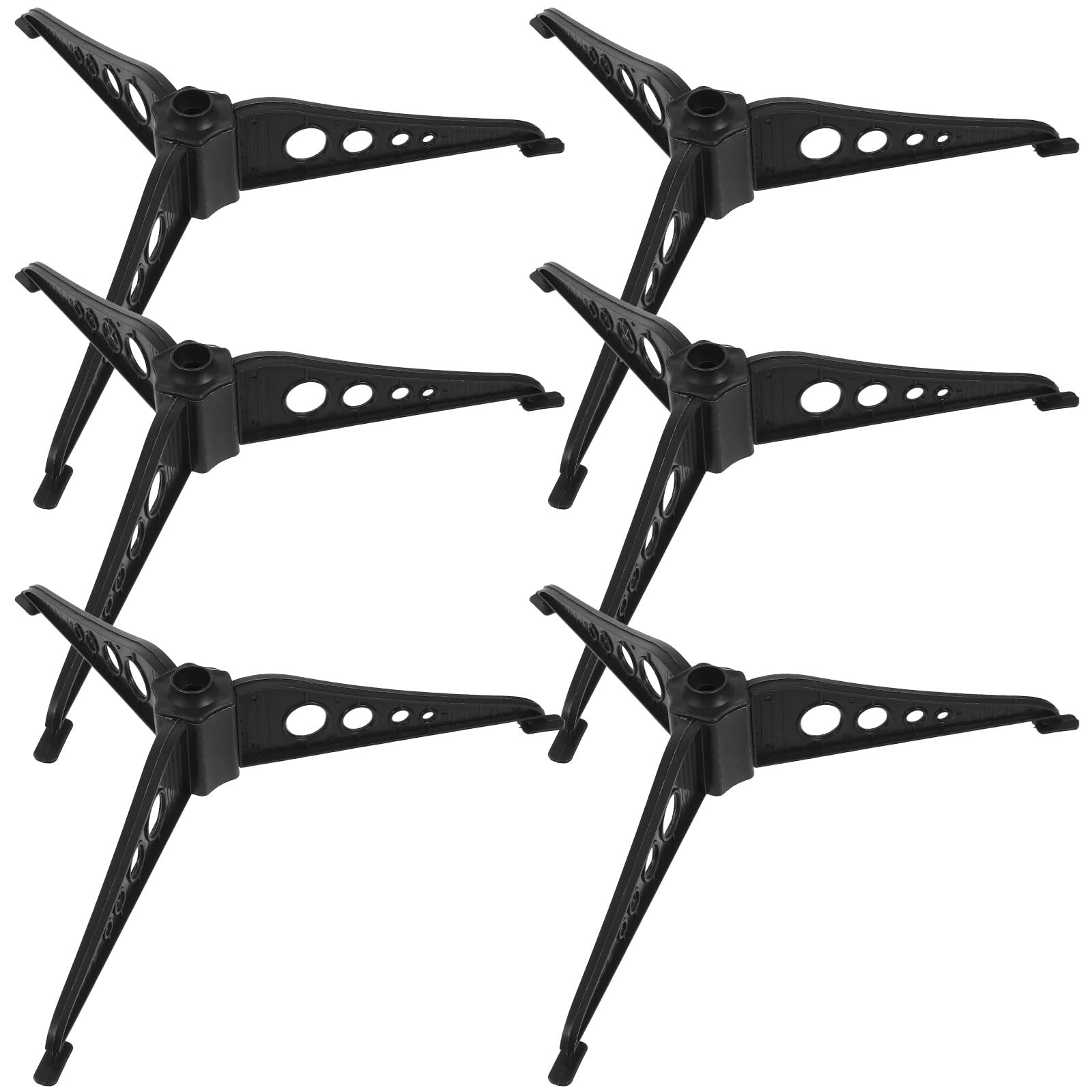 FOMIYES 6pcs Christmas Tree Stand Artificial Tree Replacement Stand Plastic Base Stand Holder for Artificial Xmas Tree Outdoor Black