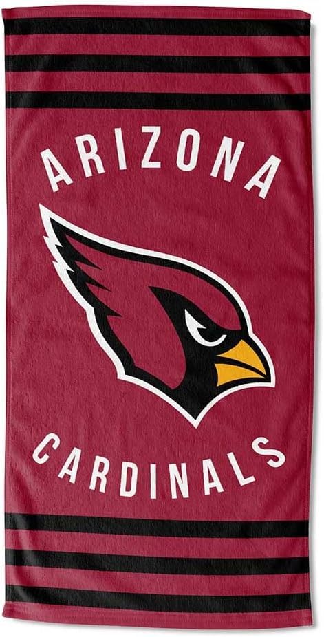 Image of Northwest NFL Arizona Cardinals Unisex-Adult Beach Towel, 30 inch x 60 inch, Stripes (Pack of 6)