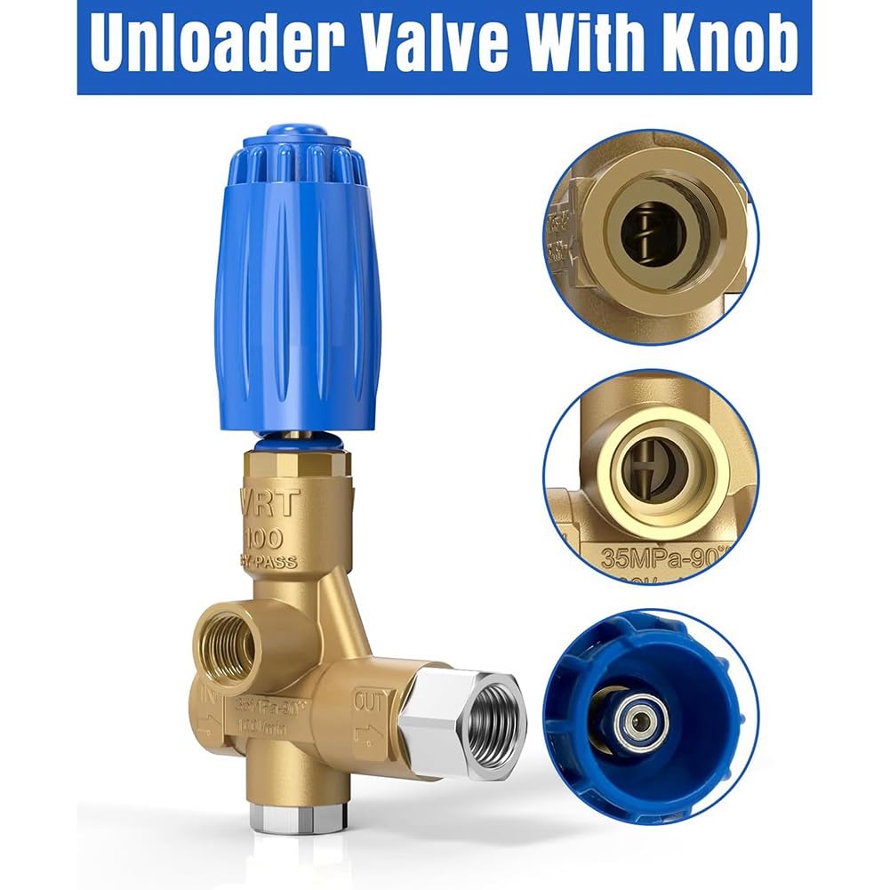 V.B 85/310 Válvula de Descarga para Bomba de Hidrolavadora con Perilla para VRT100