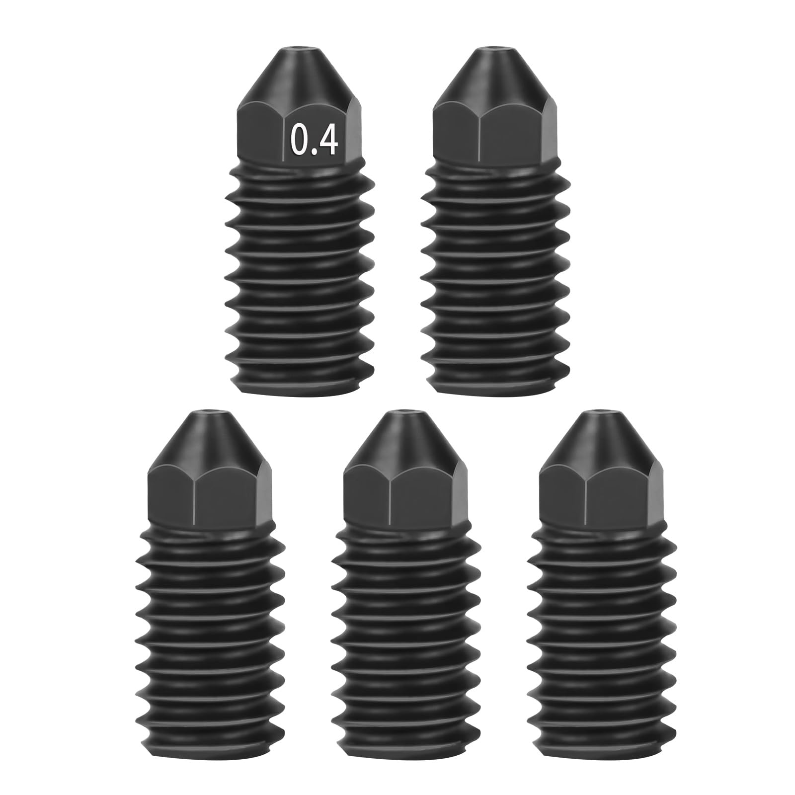 IdeaFormer 5 boquillas de acero endurecido 0,4 mm para laboratorio de bambú A1/A1 Mini