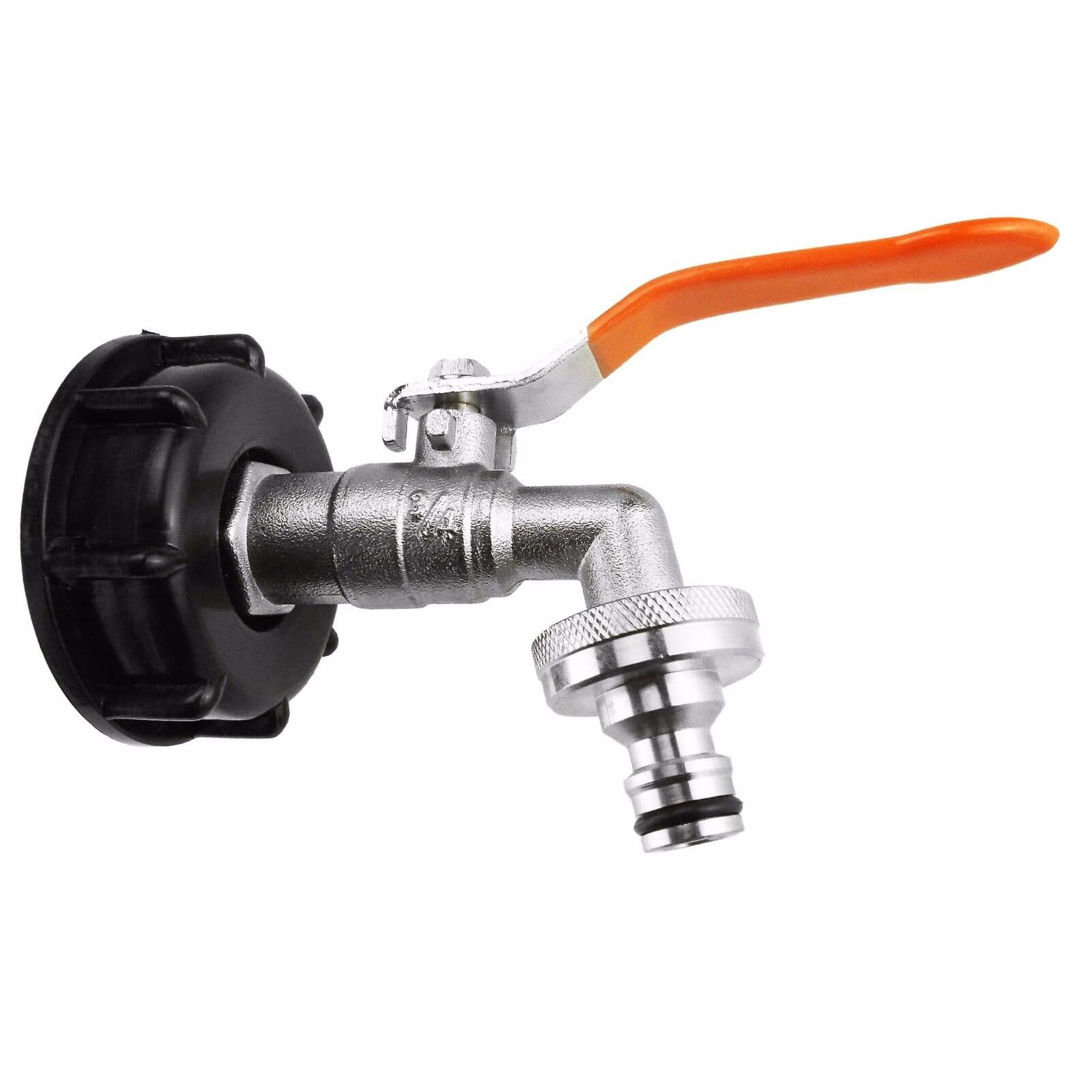 IBC Tank Fittings Selection - S60x6 & S100x6 Adapters - Male, Female, Threaded, Barbed, Valves, Spouts, MDPE Options (IBC Single Lever Quick (s60x6))