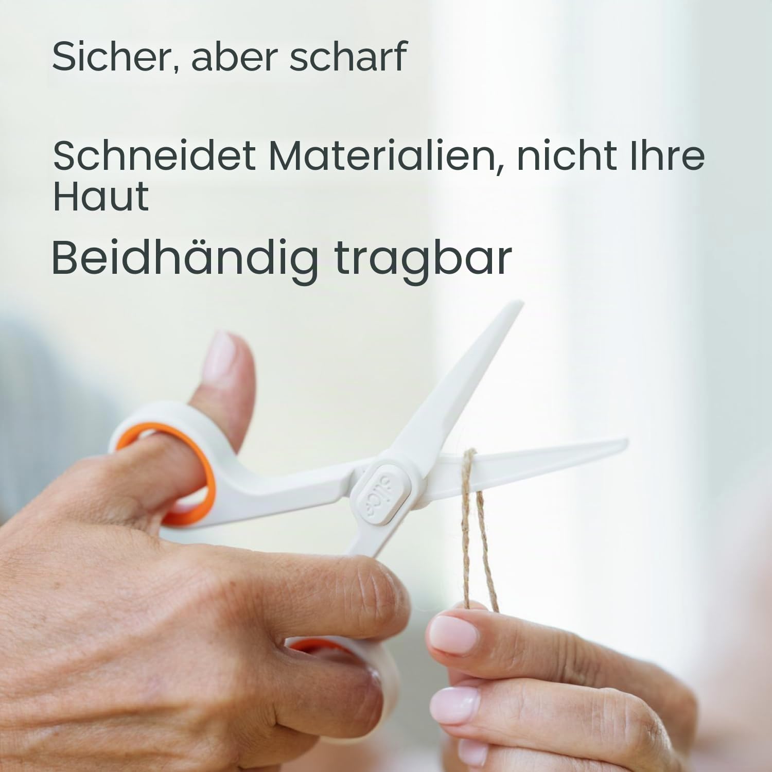 Slice 10544 | Keramikschere beidhändig nutzbar | Extrem Scharf durch unser patentiertes Schleifverfahren | Frei von BPA, Phthalaten oder Blei