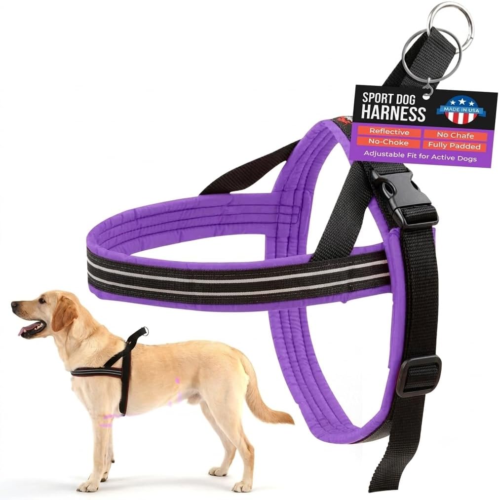 ComfortFlex No-Choke Non-Chafe Sport Dog Harness, Medium, Purple