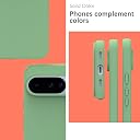 YATWIN Silicone Back Case for Google Pixel 10/10 Pro, Soft-Touch, Shockproof Phone Back Cover for Google Pixel 10/10 Pro - Mint Green gallery image