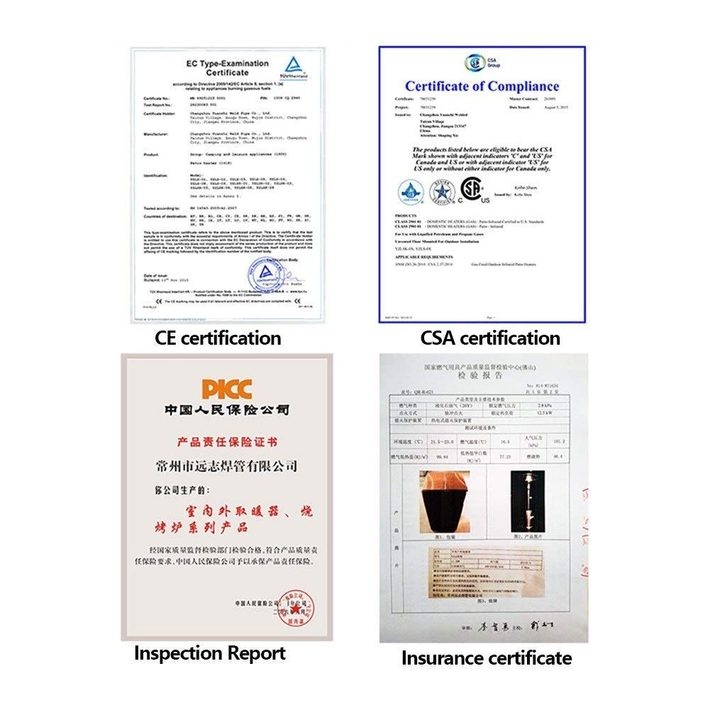 Chauffage de terrasse Chauffage d'extérieur Chauffage d'extérieur Chauffage d'extérieur pour terrasse au propane Hauteur 86,6 pouces Chauffage de terrasse sur roues, certifié