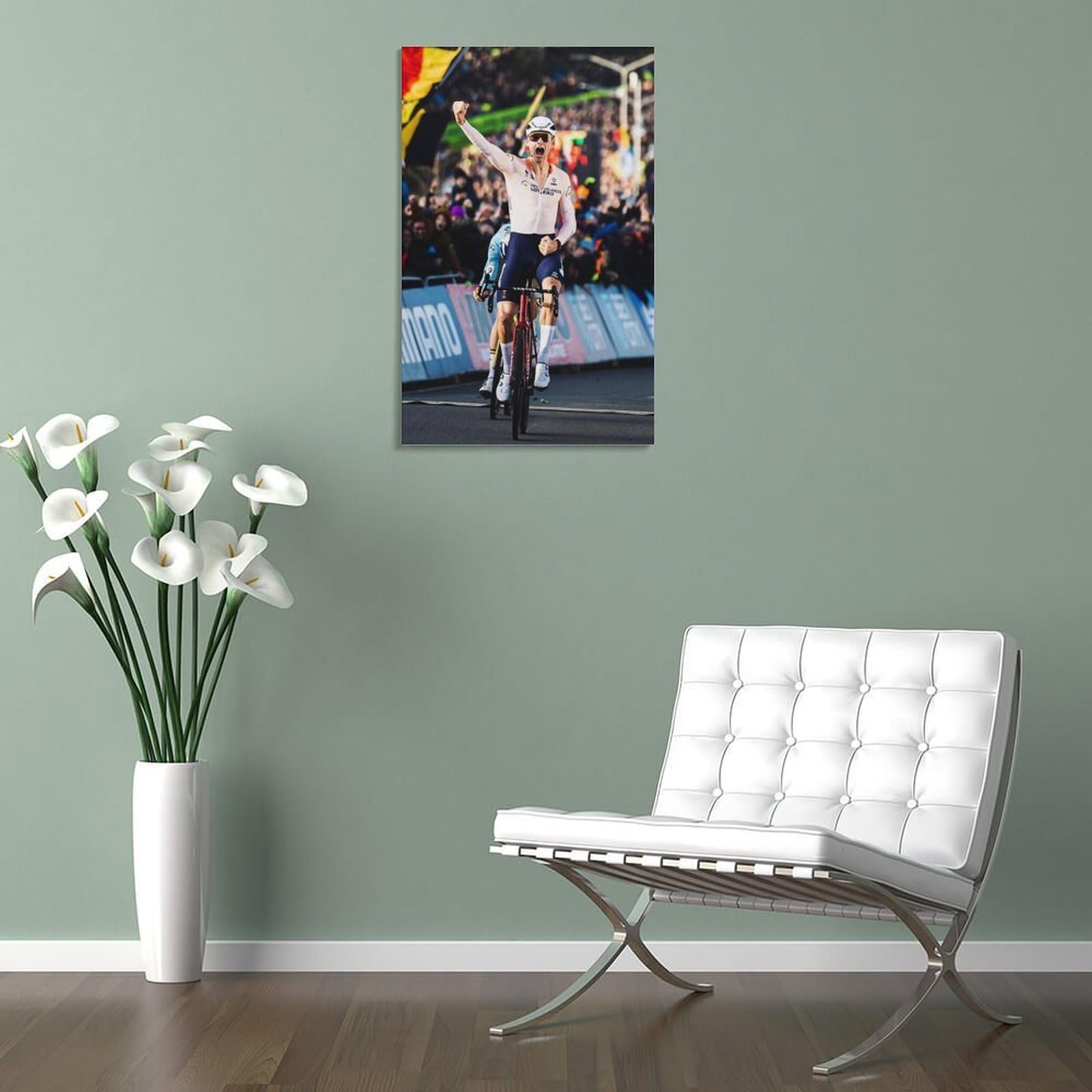 SECOLI Mathieu Van Der Poel Impression Sur Toile 50x75cm - Poster Cyclisme Motif Cycliste