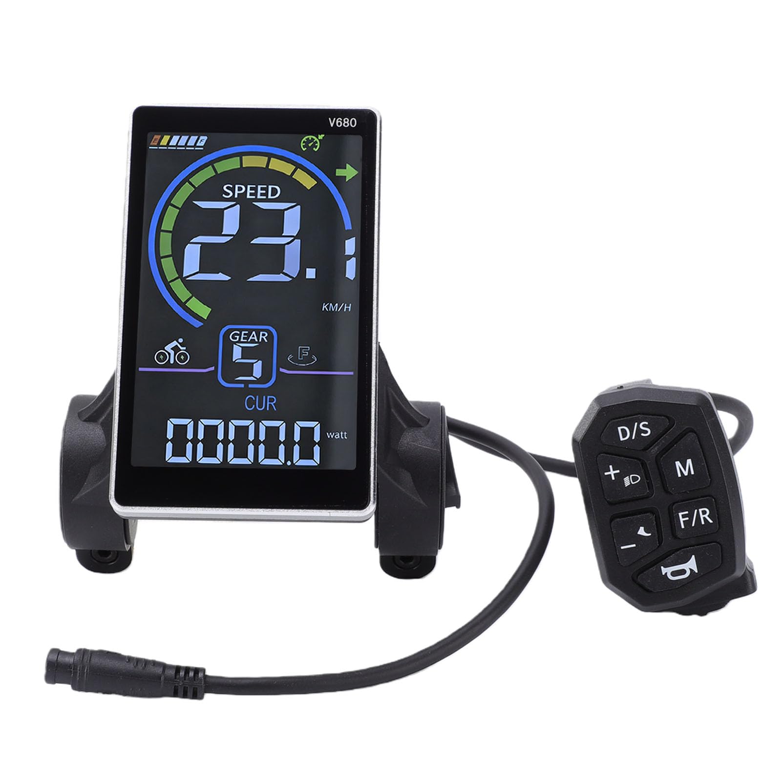 Topiky Display LCD per Bici Elettrica, Pannello Display LCD per Scooter Impermeabile, Connettore a 6 Pin Accessori per la Modifica del Ciclismo per Bicicletta Elettrica per Scooter