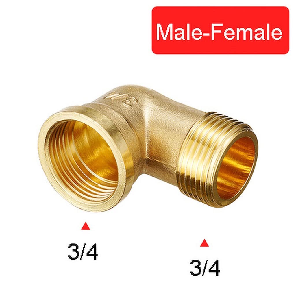 Conector de toque de manguera, 1 acoplador de conector de tubo de codo de latón de 90 grados de rosca externa hembra x macho, utilizado for adaptador de cobre de combustible de agua 1/8 "1/4