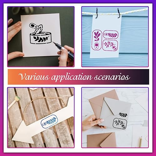 Miniatura 6 de MAYJOYDIY Can Plant - Plantilla de metal para diario, marcapáginas, plantillas de metal de 4 x 7 pulgadas, plantilla de dibujo de acero inoxidable