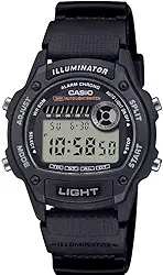 Iluminador | Série W220H | Retroiluminação LED | Alarme | Cronógrafo | Relógio Digital | Preto/Preto