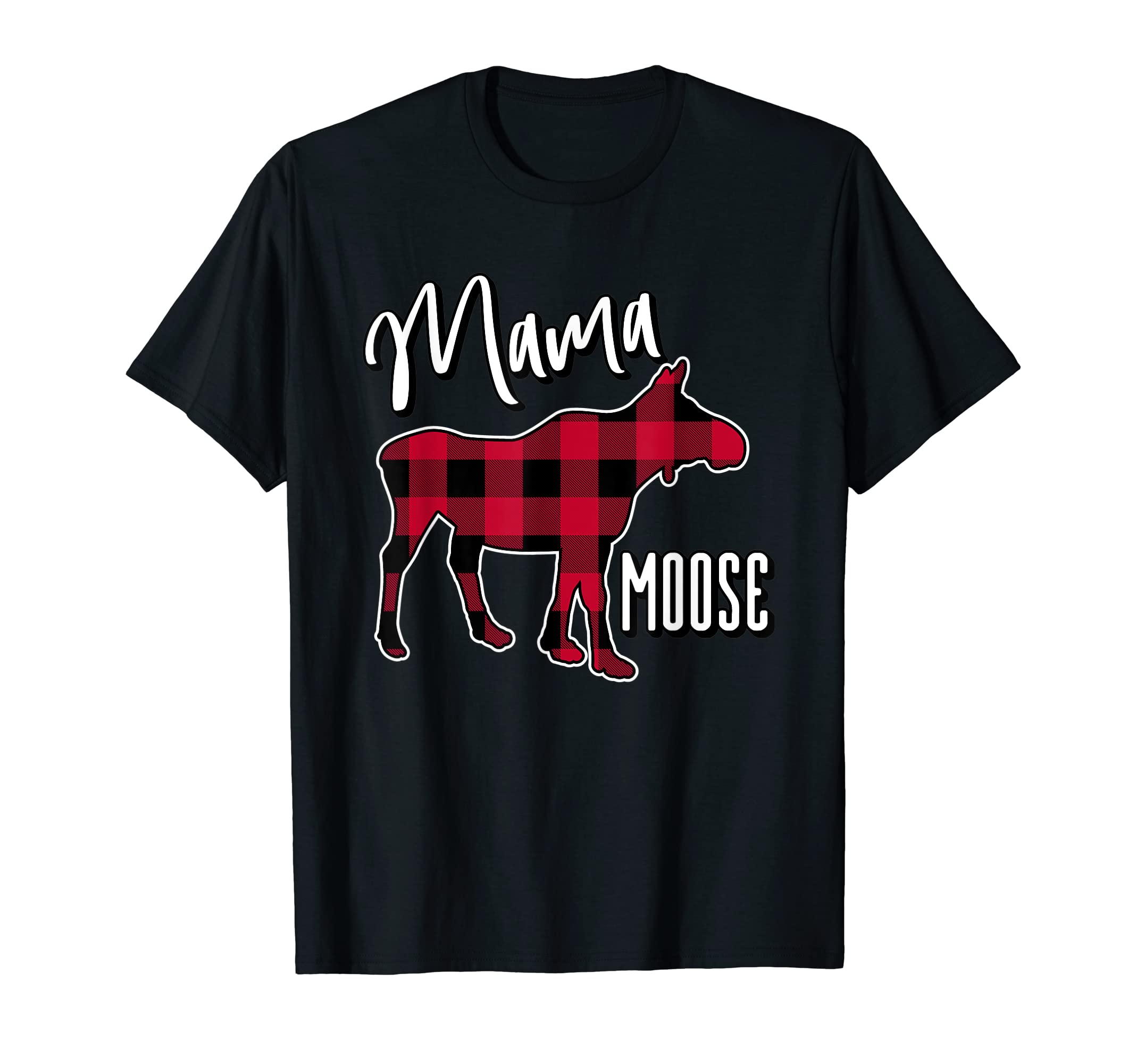 Mama Moose Buffalo Plaid Matching Family Holiday Pajamas T-Shirt