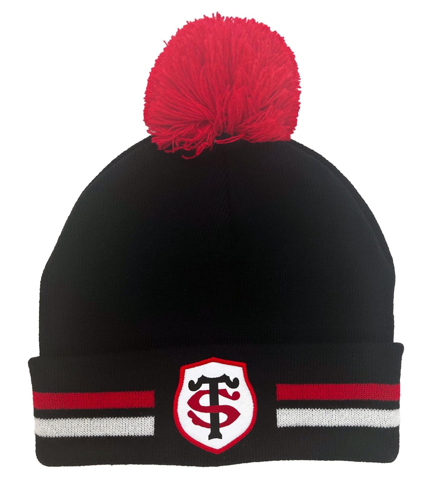 Stade Toulousain Men's Black Toulouse Pompom Hat – Rugby – Official Collection