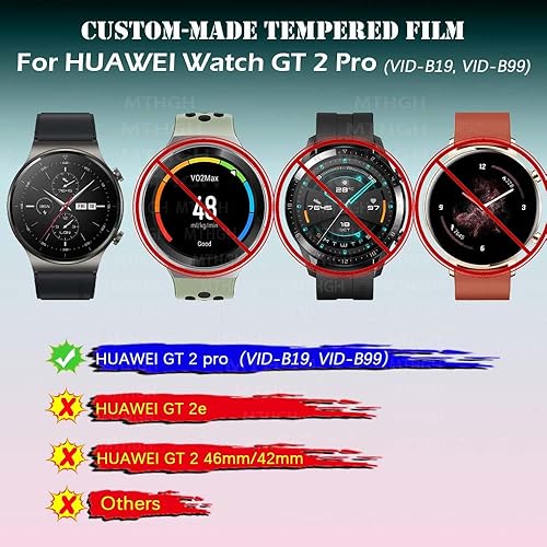 Miniatura 2 de Protector de pantalla para HUAWEI Watch GT 2 Pro 4 unidades Vidrio templado dureza 9H, sensible a los arañazos, película sin burbujas, cubierta