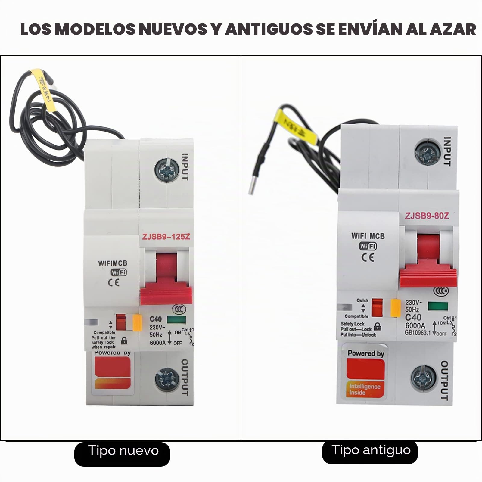 Disyuntor Inteligente en Miniatura con WiFi 220V Carcasa Retardante de Llama PA66-DSM Control Remoto por App Móvil (1P 40A)