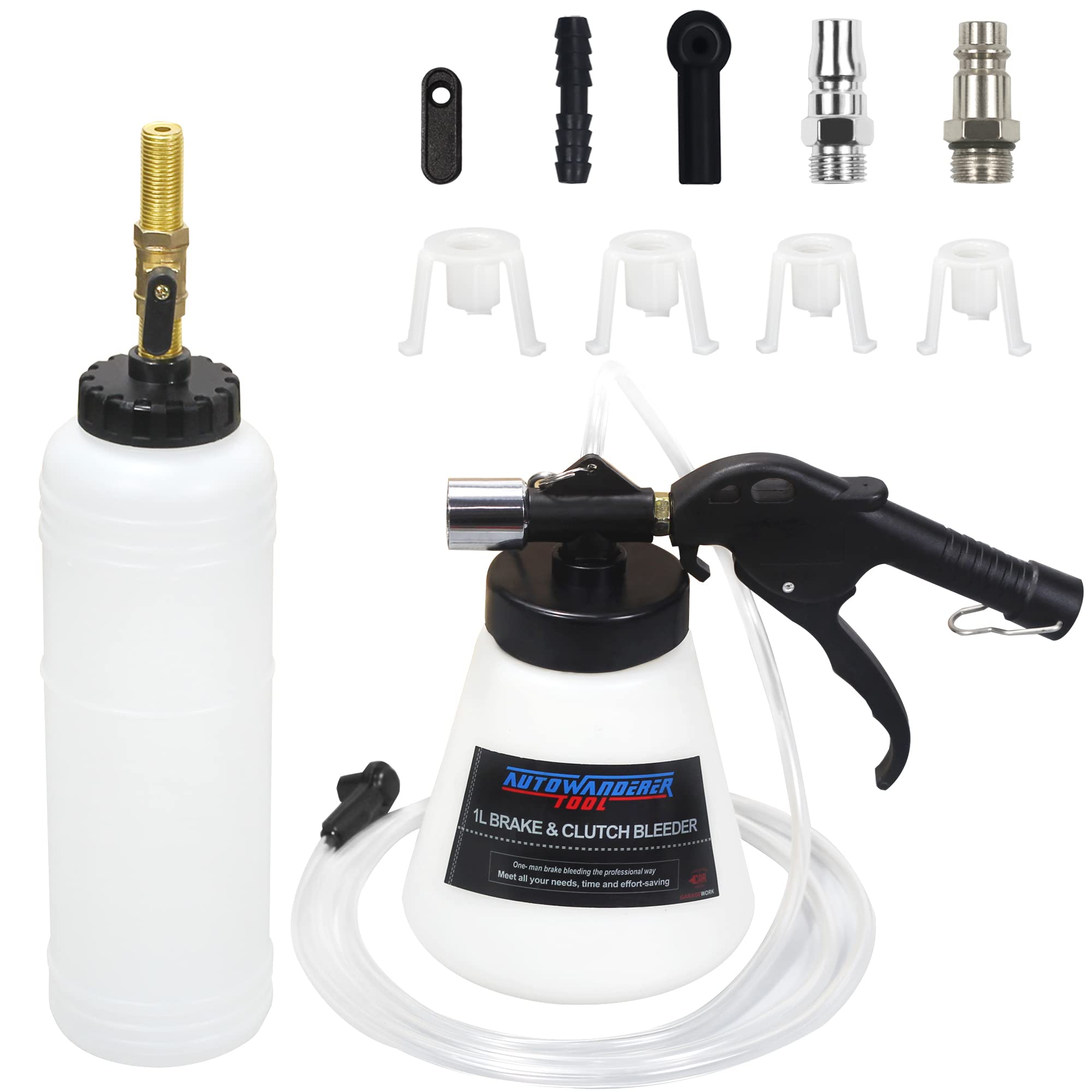 Buy AutoWanderer Tool Brake Fluid Bleeder Kit One Person 1L Pneumatic